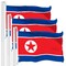 G128 3 Pack: North Korea North Korean Flag | 3x5 Ft | LiteWeave Pro Series Printed 150D Polyester | Country Flag, Indoor/Outdoor, Vibrant Colors, Brass Grommets